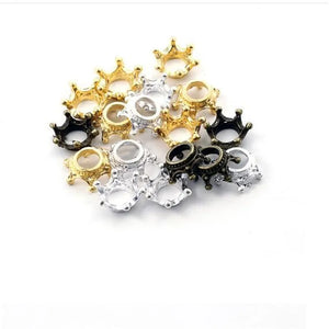 50pcs Crown Charms for Jewelry Making European Style Bracelet Necklace DIY