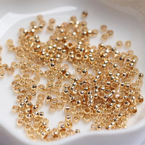 50pcs 14K Plated Ball Plunger Stopper Spacer Beads DIY Bracelet Making