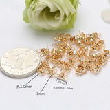 50pcs 14K Plated Bead Tips Clamshell Knot Covers DIY Making