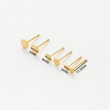 50pcs 14k 18k Plated Round Stud Earring Hooks 3 4 5mm Earrings Findings