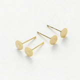 50pcs 14k 18k Plated Round Stud Earring Hooks 3 4 5mm Earrings Findings