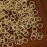 50pcs 14k Filled Twisted Jump Rings for Jewelry Making