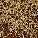 50pcs 14k Filled Twisted Jump Rings for Jewelry Making