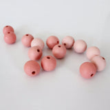 50pcs Pastel Mixed Round Wooden Beads Safety For Kids
