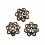 50pcs 14mm Flower Spacer Metal Bead Caps Jewelry Making DIY Finding Accessory