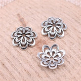 50pcs 14mm Flower Spacer Metal Bead Caps Jewelry Making DIY Finding Accessory