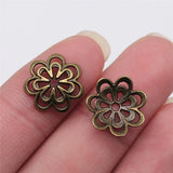50pcs 14mm Flower Spacer Metal Bead Caps Jewelry Making DIY Finding Accessory