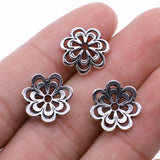 50pcs 14mm Flower Spacer Metal Bead Caps Jewelry Making DIY Finding Accessory