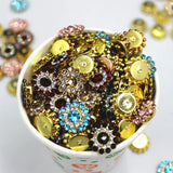 50pcs 14mm Multicolor Flower Spacer Beads for DIY Jewelry Making