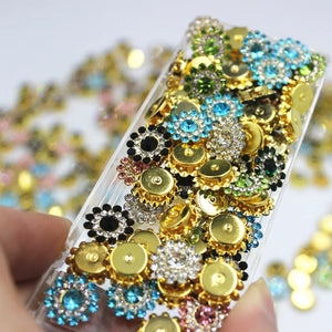 50pcs 14mm Multicolor Flower Spacer Beads for DIY Jewelry Making