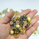 50pcs 14mm Multicolor Flower Spacer Beads for DIY Jewelry Making