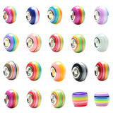 50pcs 14mm Round Rainbow Resin Spacer Beads for DIY Jewelry Making