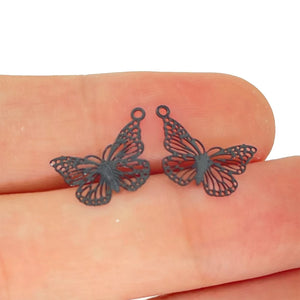 50 Stainless Steel Butterfly Charms 15*10mm Pendant for Jewelry Making