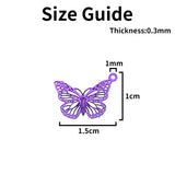 50 Stainless Steel Butterfly Charms 15*10mm Pendant for Jewelry Making