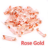 50pcs Safety Pins Brooch Settings Blank Base DIY Findings 7 Colors