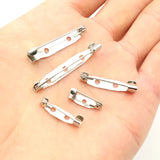 50pcs Safety Pins Brooch Settings Blank Base DIY Findings 7 Colors