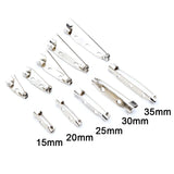 50pcs Safety Pins Brooch Settings Blank Base DIY Findings 7 Colors