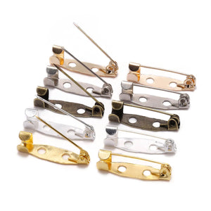 50pcs Safety Pins Brooch Base Findings DIY Clothing Accessories