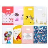 50pcs 15x20cm Plastic Handle Bag Small Jewelry Favor Bags For Gift Packaging