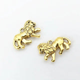 50pcs Tibetan Silver Lion Charms Antique Bronze Pendants DIY Jewelry