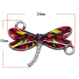 50pcs Butterfly Enamel Charms for Jewelry Making DIY