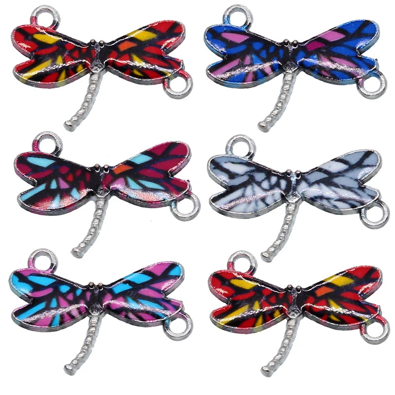 50pcs Butterfly Enamel Charms for Jewelry Making DIY