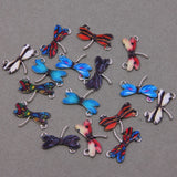 50pcs Butterfly Enamel Charms for Jewelry Making DIY
