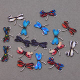 50pcs Butterfly Enamel Charms for Jewelry Making DIY