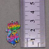 50pcs Cat Enamel Charms for Jewelry Making Earring Pendant Bracelet DIY