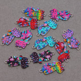 50pcs Cat Enamel Charms for Jewelry Making Earring Pendant Bracelet DIY
