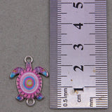 50pcs 15*30mm Turtle Enamel Charms for Jewelry Making DIY Accessories