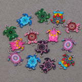50pcs 15*30mm Turtle Enamel Charms for Jewelry Making DIY Accessories
