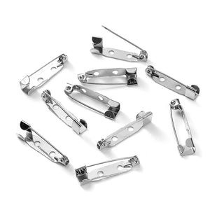 50pcs Brooch Base Findings Safety Brooch Clip Pins Blank Base Badge DIY