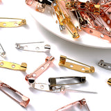 50pcs Brooch Base Findings Safety Brooch Clip Pins Blank Base Badge DIY