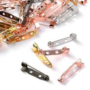 50pcs Brooch Base Findings Safety Brooch Clip Pins Blank Base Badge DIY