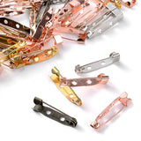 50pcs Brooch Base Findings Safety Brooch Clip Pins Blank Base Badge DIY
