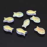 50pcs Fish Shape Glass Beads 15x8x6mm for DIY Jewelry Making
