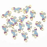 50pcs Unicorn Charms for Pendants Keychains Enamel House Charms Jewelry DIY