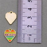 50pcs Colorful Love Zinc Alloy Round Enamel Charms Mini Sweet Heart Charms