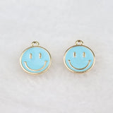 50pcs Smiley Face Alloy Pendant DIY Jewelry Accessories 16*19mm