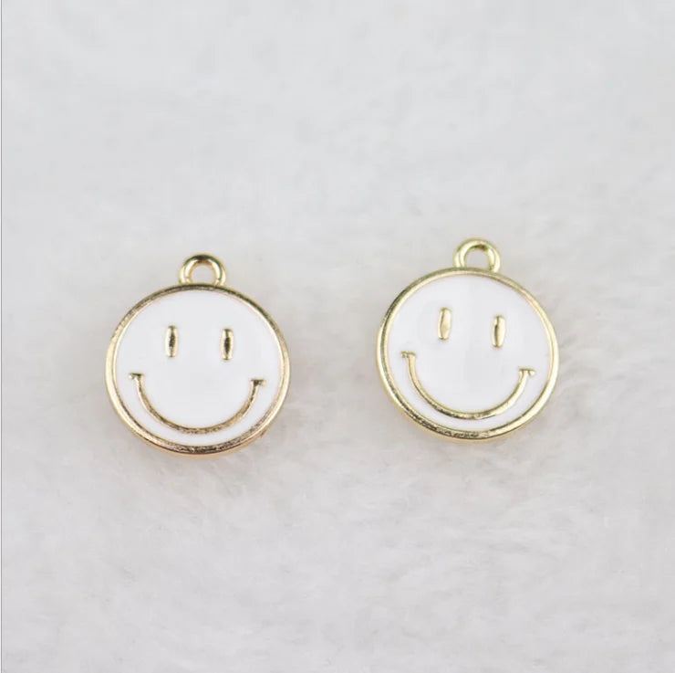 50pcs Smiley Face Alloy Pendant DIY Jewelry Accessories 16*19mm
