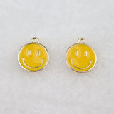 50pcs Smiley Face Alloy Pendant DIY Jewelry Accessories 16*19mm