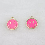 50pcs Smiley Face Alloy Pendant DIY Jewelry Accessories 16*19mm