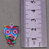 50pcs Owl Cat Enamel Beads Charms Pendants DIY Jewelry Bracelet