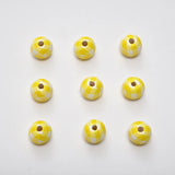 50pcs 16mm Grid Pattern Round Wooden Beads Spacer Beads for DIY Bracelets