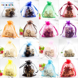 50pcs Organza Bags Jewelry Packaging Candy Wedding Party Pouches