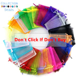 50pcs Organza Bags Jewelry Packaging Candy Wedding Party Pouches