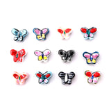 50pcs Enamel Butterfly Loose Beads Animal Charms Ceramic Bead Porcelain Pendant