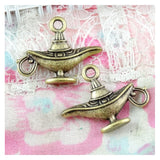 50pcs Antique Bronze Teapot Pot Charms Pendant DIY Jewelry Making