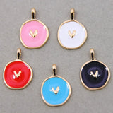 50pcs Mini Sweet Heart Charms for DIY Jewelry Making